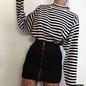 Black & White Striped Vince Sweater